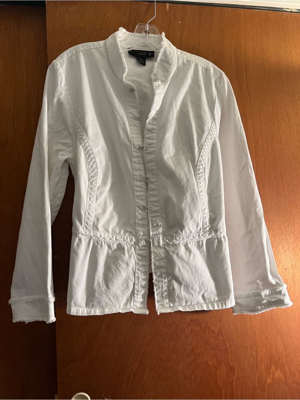 Venezia White Button-Front Lightweight Jacket
